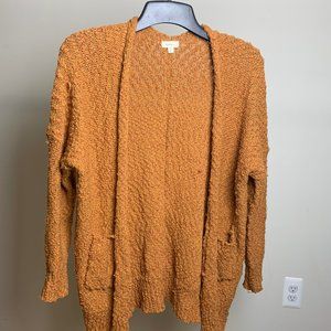 brown,long sleeve knitted sweater